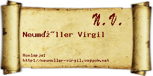 Neumüller Virgil névjegykártya